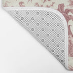 Antique 19th Century 'Paul et Virginie' Lovers Toile de Jouy Bath Mat Gallery Image 2