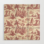 Antique 19th Century 'Paul et Virginie' Lovers Toile de Jouy Wood Wall Art Gallery Image 1