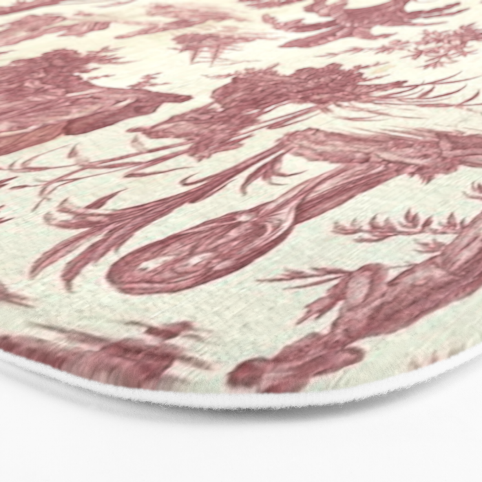Antique 19th Century 'Paul et Virginie' Lovers Toile de Jouy Bath Mat Gallery Image 3