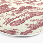 Antique 19th Century 'Paul et Virginie' Lovers Toile de Jouy Bath Mat Gallery Image 3