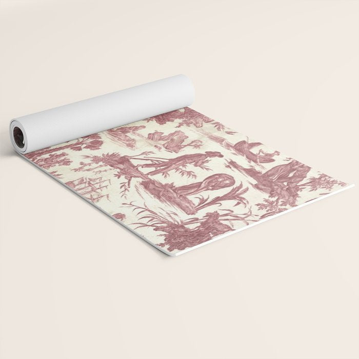 Antique 19th Century 'Paul et Virginie' Lovers Toile de Jouy Yoga Mat Gallery Image 2