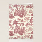Antique 19th Century 'Paul et Virginie' Lovers Toile de Jouy Stationery Card Gallery Image 2