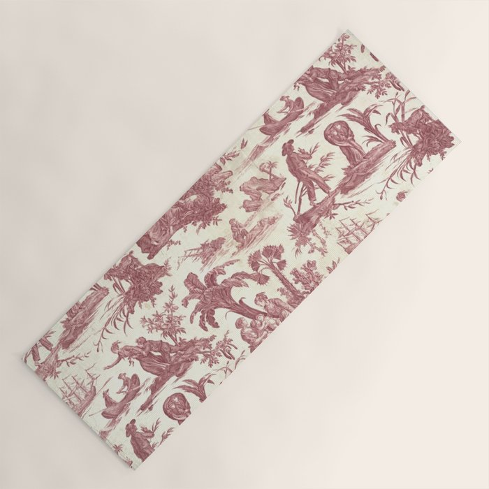 Antique 19th Century 'Paul et Virginie' Lovers Toile de Jouy Yoga Mat Gallery Image 1