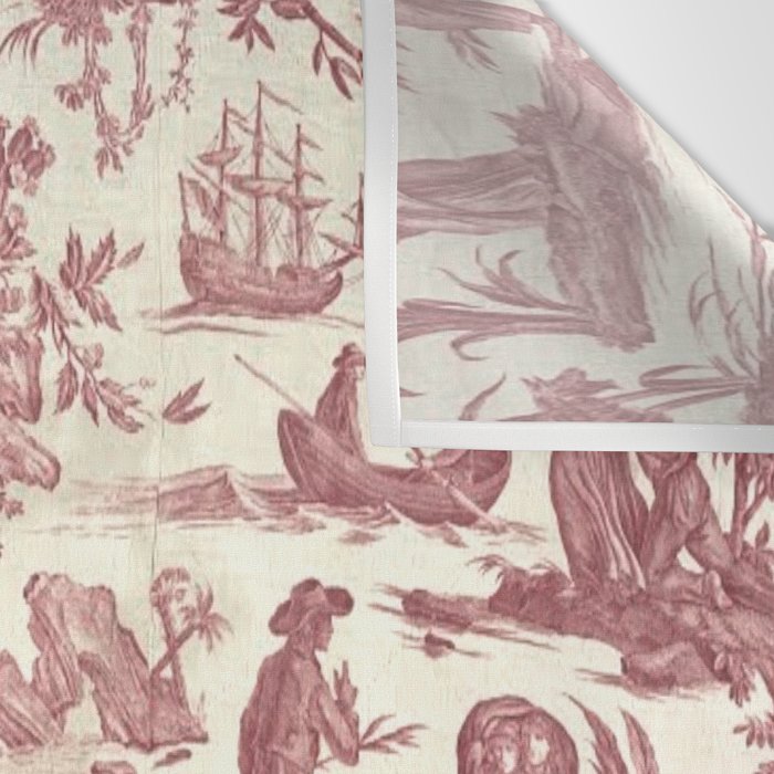 Antique 19th Century 'Paul et Virginie' Lovers Toile de Jouy Wall Tapestry Gallery Image 3
