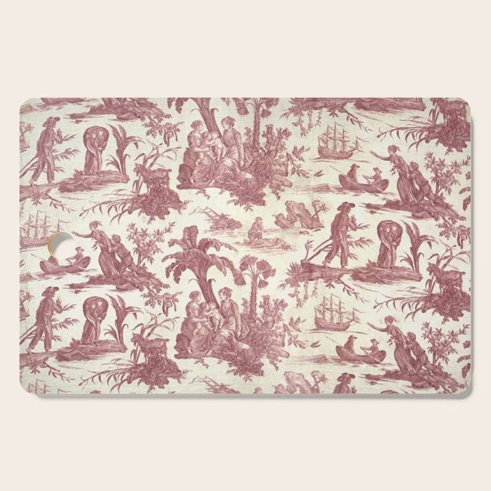 Antique 19th Century 'Paul et Virginie' Lovers Toile de Jouy Cutting Board Gallery Image 1