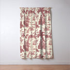 Antique 19th Century 'Paul et Virginie' Lovers Toile de Jouy Window Curtain Gallery Image 3