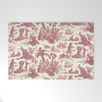 Antique 19th Century 'Paul et Virginie' Lovers Toile de Jouy Welcome Mat Gallery Image 1