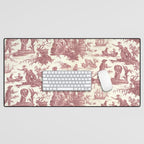 Antique 19th Century 'Paul et Virginie' Lovers Toile de Jouy Desk Mat Gallery Image 1