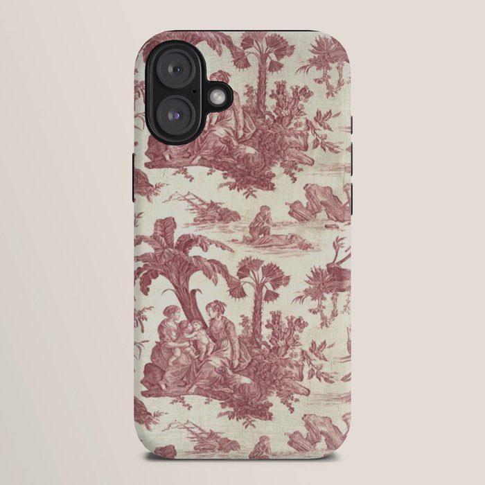 Antique 19th Century 'Paul et Virginie' Lovers Toile de Jouy iPhone Case Gallery Image 10