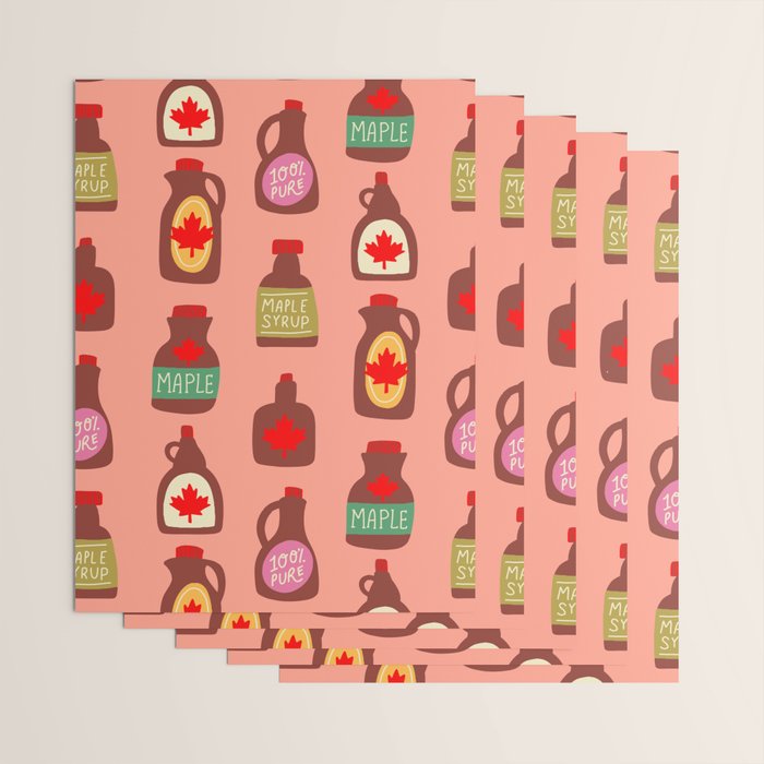 Maple Syrup Pattern Wrapping Paper Gallery Image 3