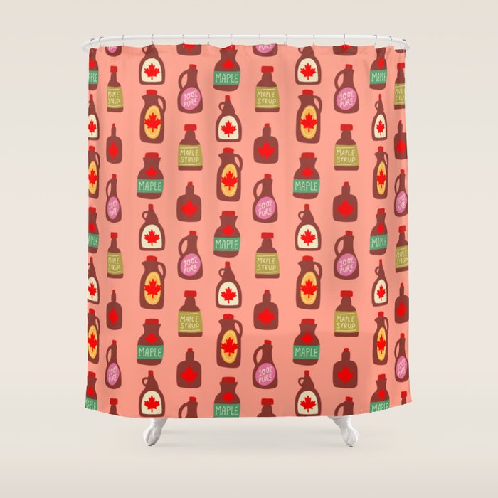 Maple Syrup Pattern Shower Curtain Gallery Image 1