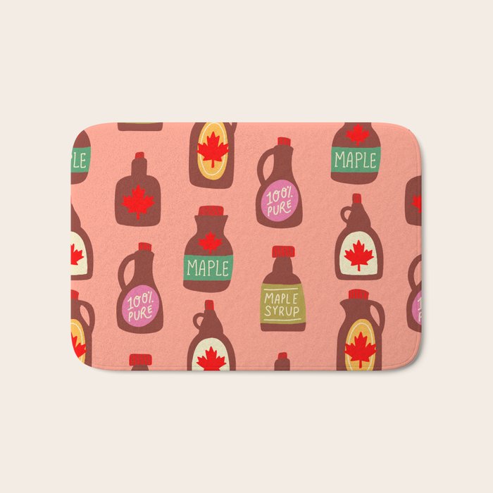 Maple Syrup Pattern Bath Mat Gallery Image 1