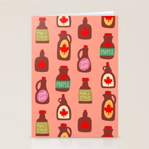 Maple Syrup Pattern Stationery Card Gallery Image 1