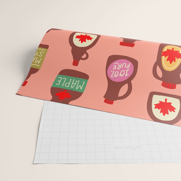 Maple Syrup Pattern Wrapping Paper Gallery Image 2