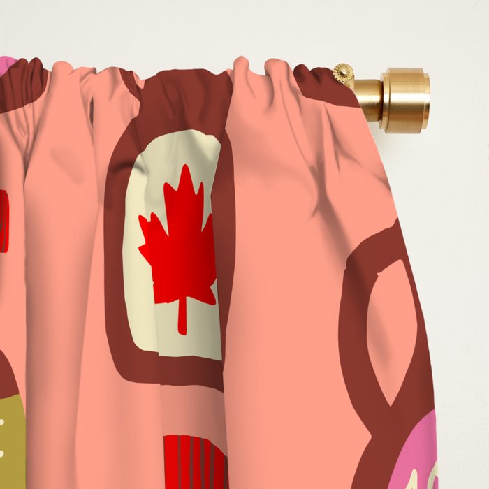 Maple Syrup Pattern Window Curtain Gallery Image 2