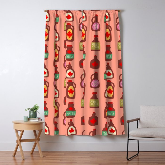 Maple Syrup Pattern Window Curtain Gallery Image 1