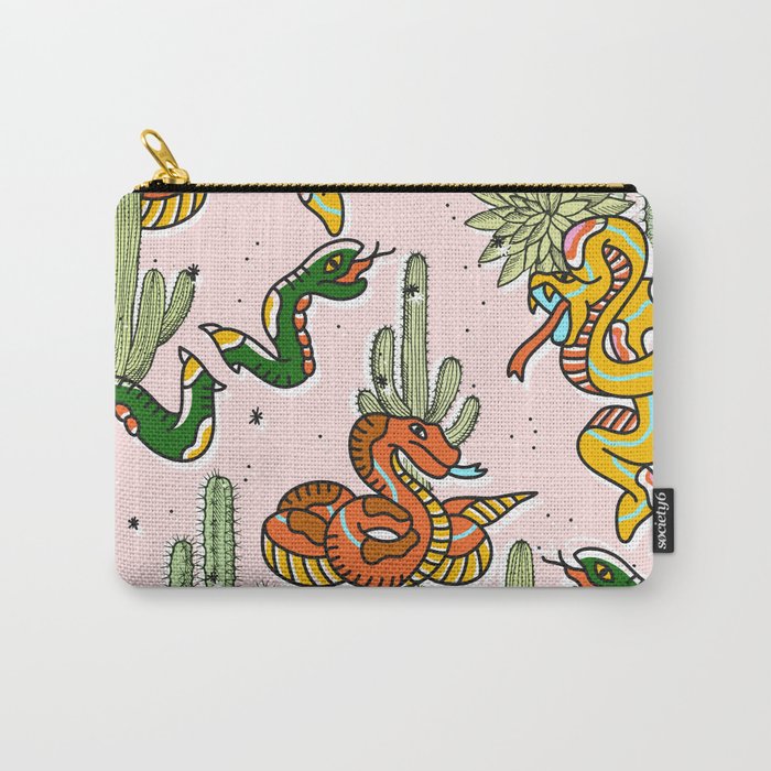 Join Or Die #illustration #wildlife #pattern Carry All Pouch Gallery Image 1