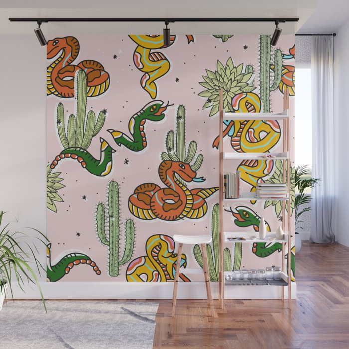 Join Or Die #illustration #wildlife #pattern Wall Mural Gallery Image 1