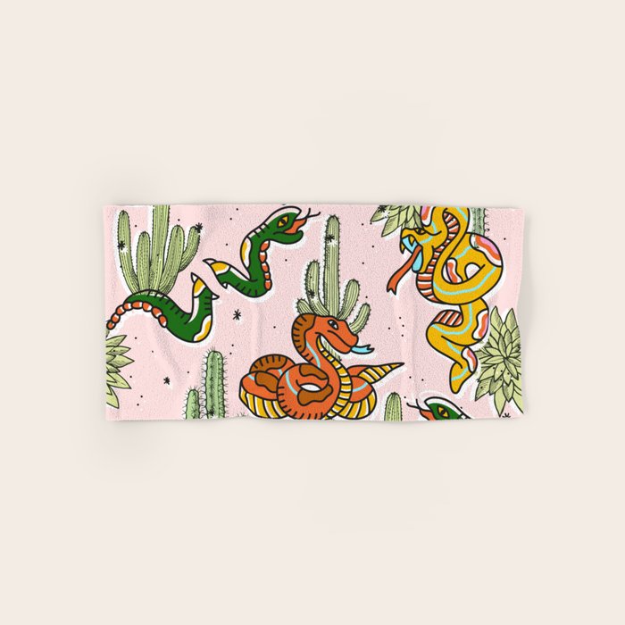 Join Or Die #illustration #wildlife #pattern Bath Towel Gallery Image 1