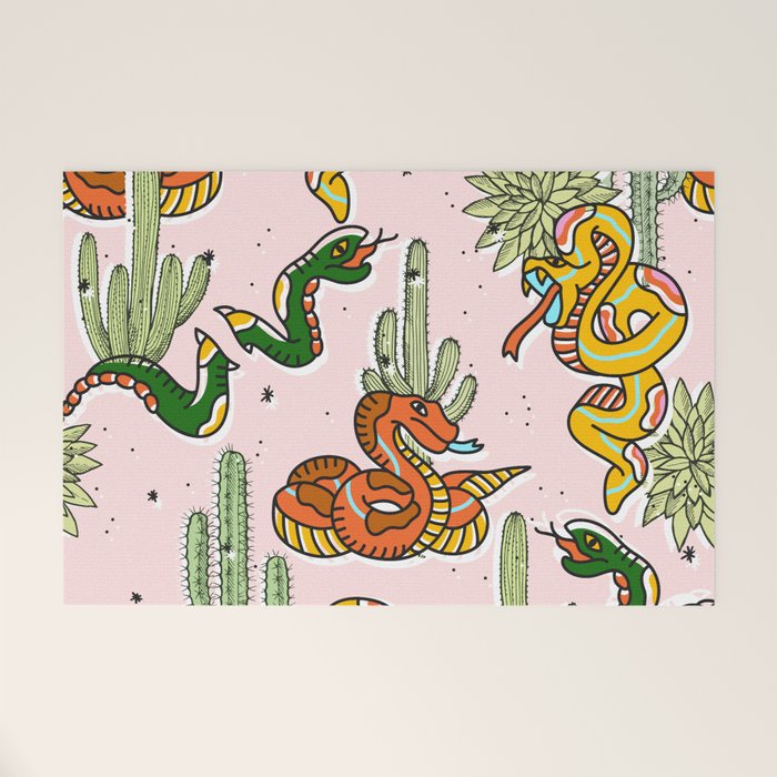 Join Or Die #illustration #wildlife #pattern Welcome Mat Gallery Image 1