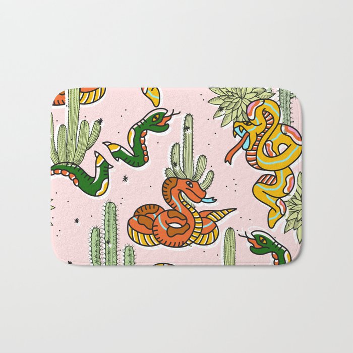 Join Or Die #illustration #wildlife #pattern Bath Mat Gallery Image 1