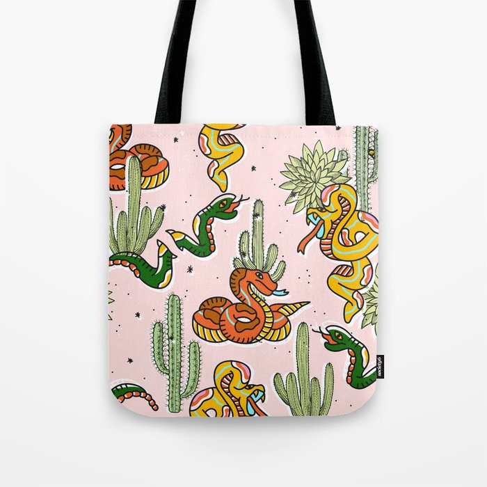 Join Or Die #illustration #wildlife #pattern Tote Bag Gallery Image 1