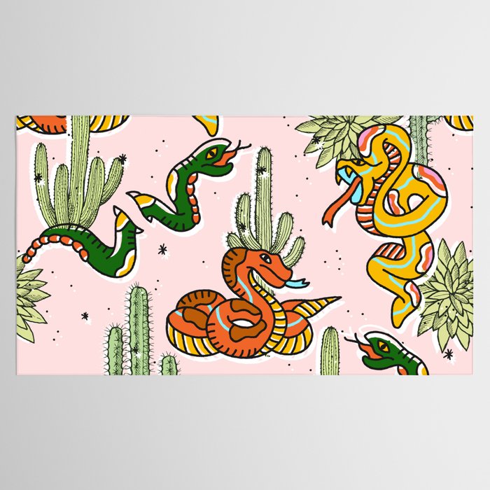 Join Or Die #illustration #wildlife #pattern Tablecloth Gallery Image 2