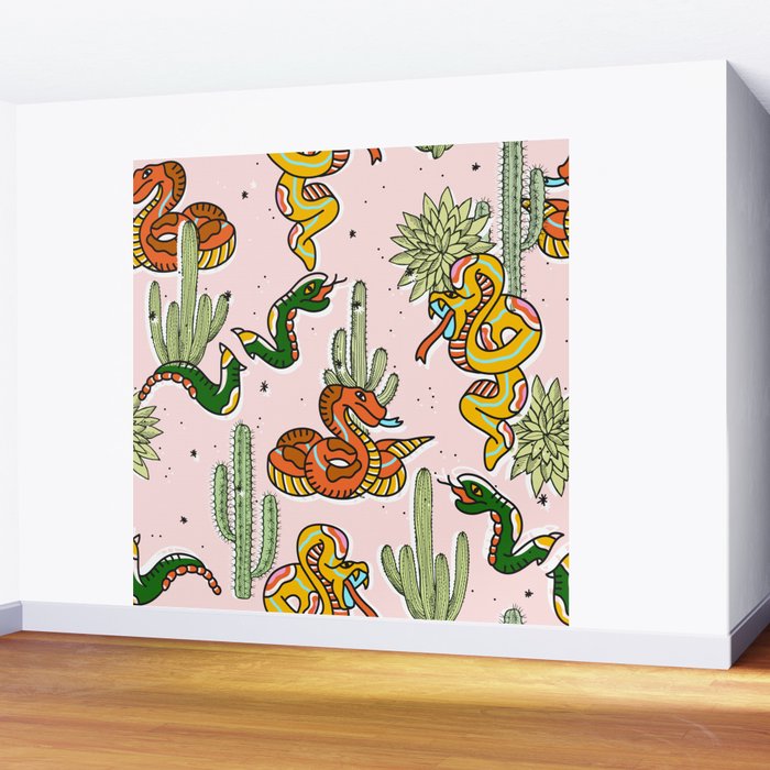 Join Or Die #illustration #wildlife #pattern Wall Mural Gallery Image 2