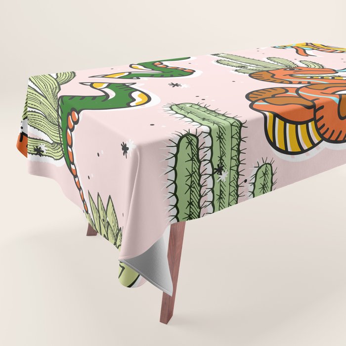 Join Or Die #illustration #wildlife #pattern Tablecloth Gallery Image 1