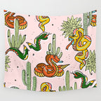 Join Or Die #illustration #wildlife #pattern Wall Tapestry Gallery Image 4
