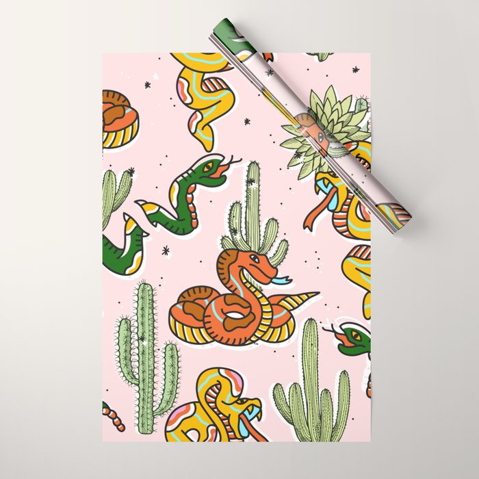 Join Or Die #illustration #wildlife #pattern Wrapping Paper Gallery Image 1