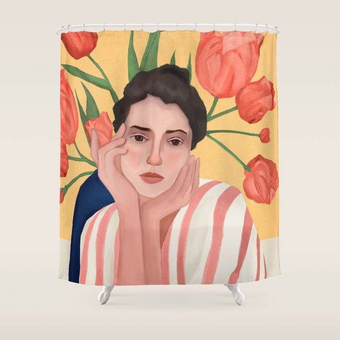 She is the Spring Shower Curtain Gallery Image 1