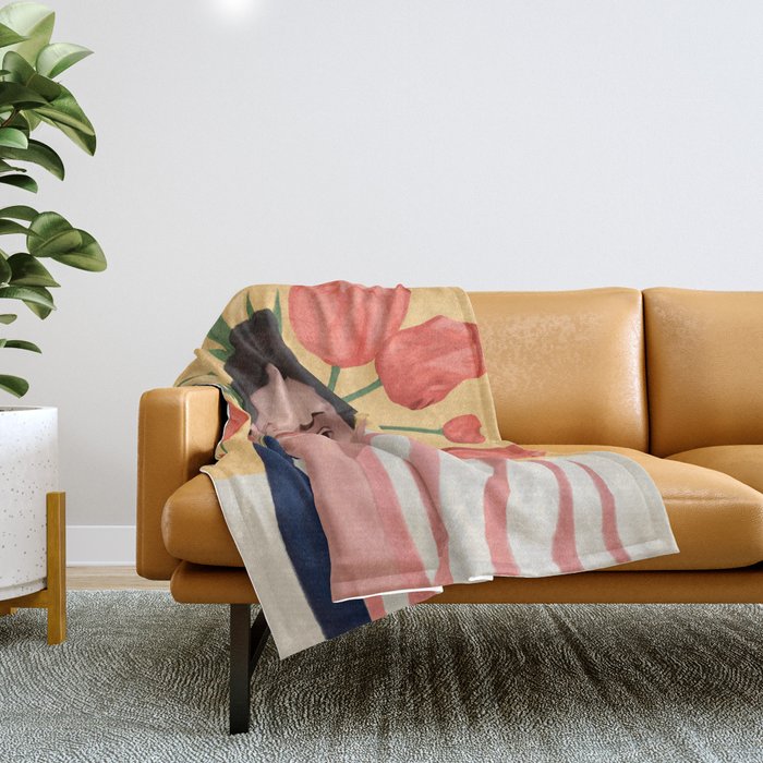 She is the Spring Throw Blanket Gallery Image 1