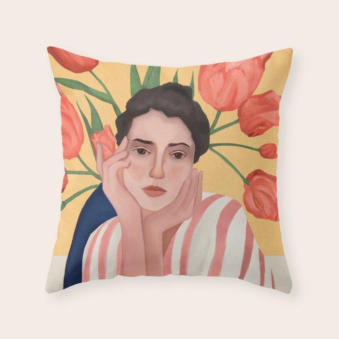 She is the Spring Throw Pillow Gallery Image 1