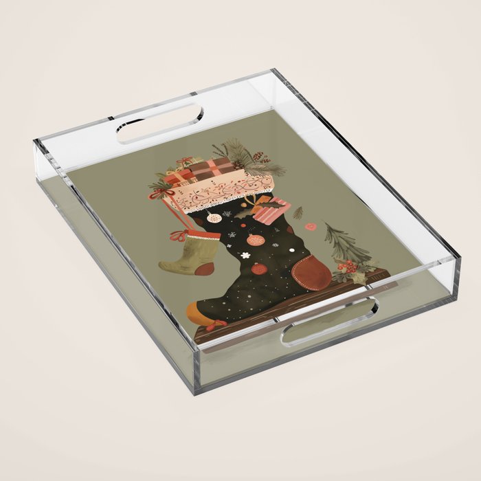 Joyful Stockings II Acrylic Tray Gallery Image 1