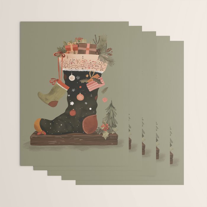 Joyful Stockings II Wrapping Paper Gallery Image 3