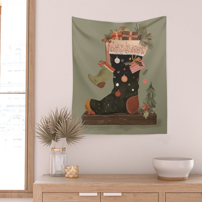 Joyful Stockings II Wall Tapestry Gallery Image 2