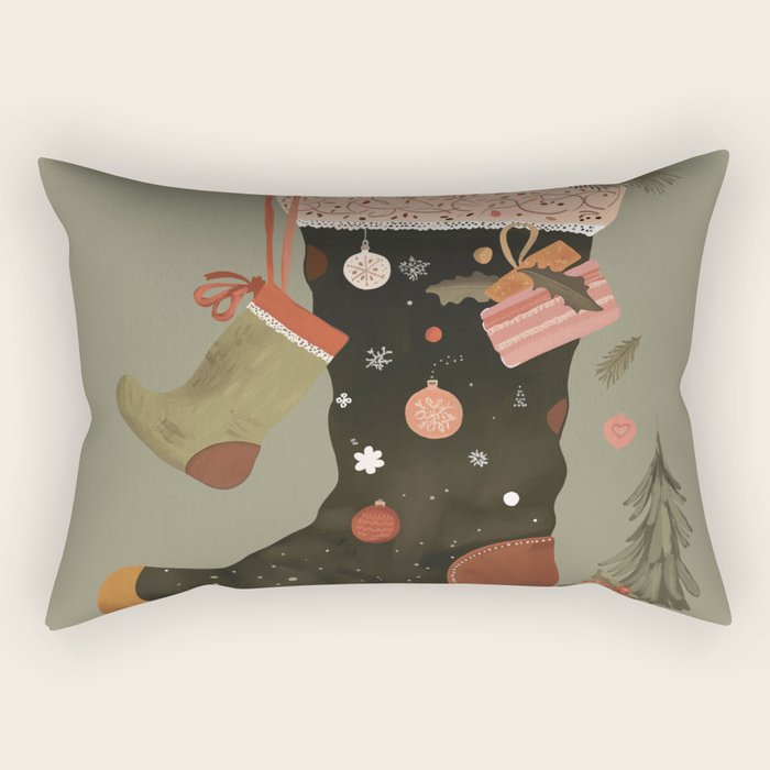 Joyful Stockings II Rectangular Pillow Gallery Image 2