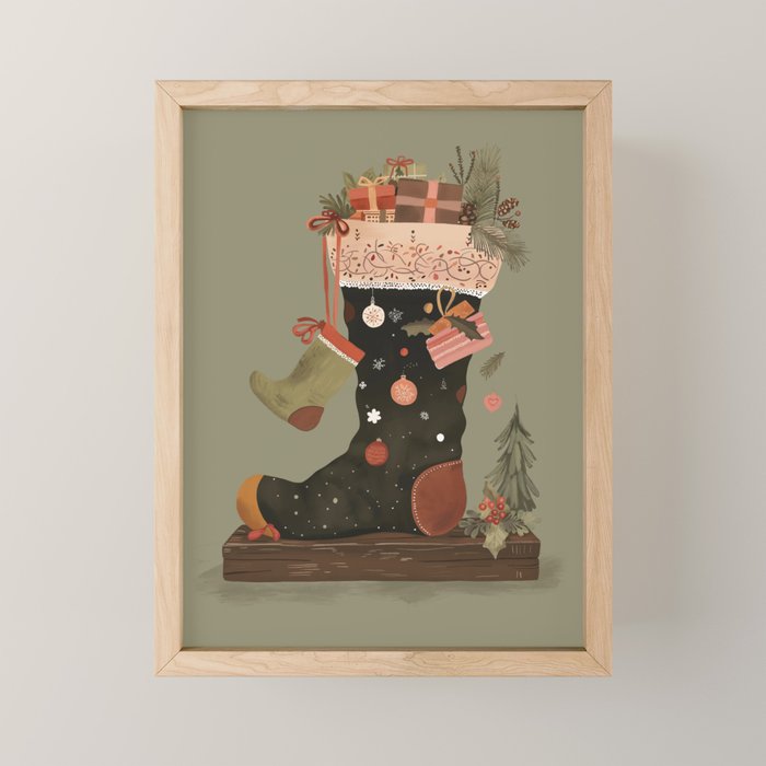 Joyful Stockings II Mini Art Print Gallery Image 1