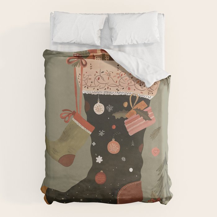 Joyful Stockings II Duvet Cover Gallery Image 1