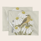 Yellow Wagtail on White Coneflowers  Placemat Gallery Image 1