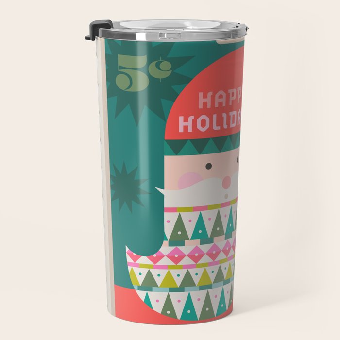 Happy Holidays Santa Claus Travel Mug Gallery Image 3