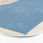 Mid Century Modern Minimalist Blue Waves Rothko Inspired Color Field With Lines Geometric Style  Bath Mat Gallery Image 3