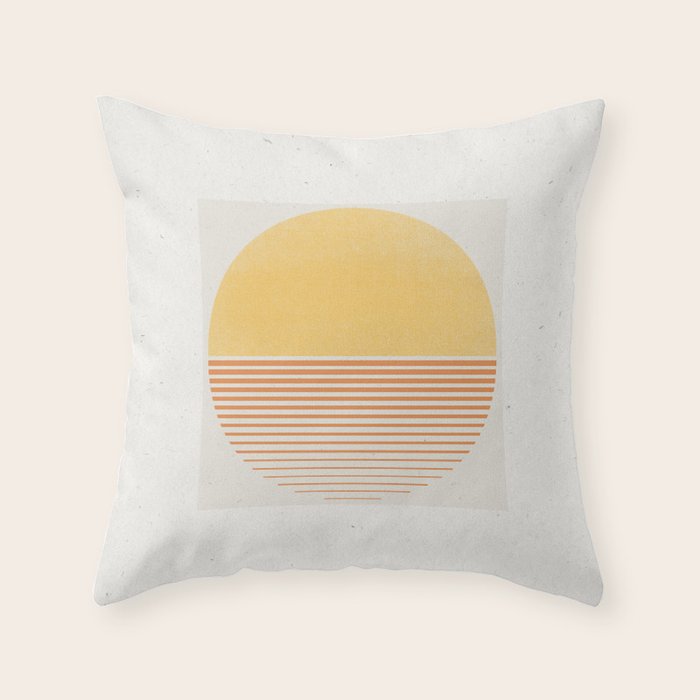 Retro Sunrise No 1  Throw Pillow Gallery Image 6