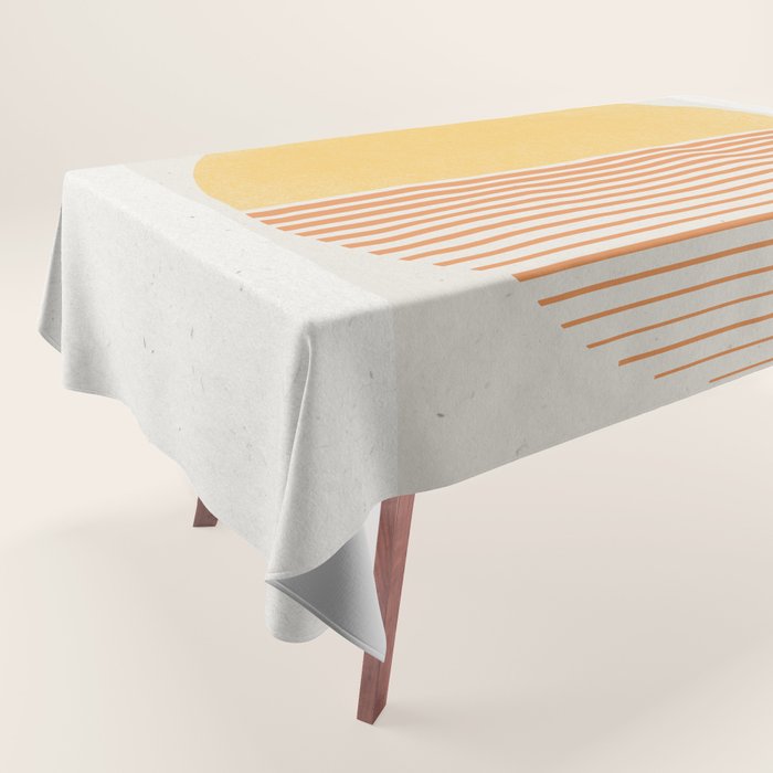 Retro Sunrise No 1  Tablecloth Gallery Image 1