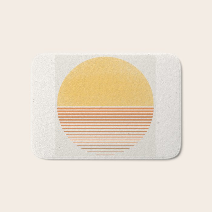 Retro Sunrise No 1  Bath Mat Gallery Image 1