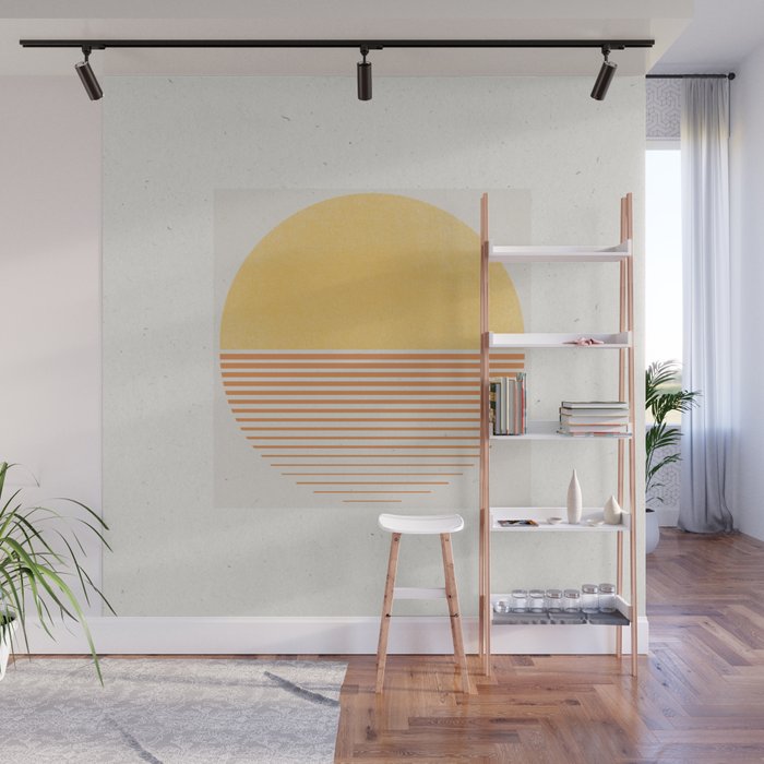 Retro Sunrise No 1  Wall Mural Gallery Image 1