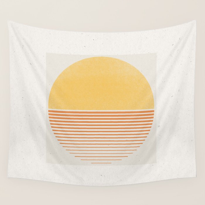 Retro Sunrise No 1  Wall Tapestry Gallery Image 1