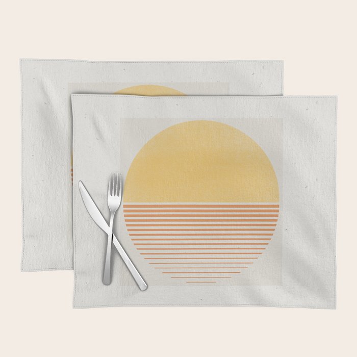 Retro Sunrise No 1  Placemat Gallery Image 1