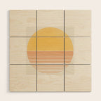 Retro Sunrise No 1  Wood Wall Art Gallery Image 1